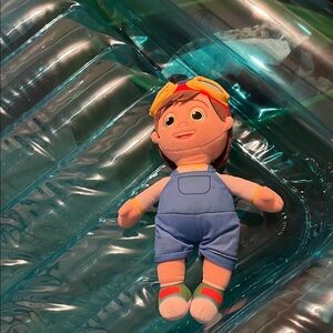 Blue and Yellow Stuffed Toy with Goggles